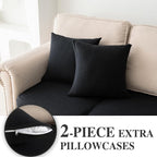 Couch Cushion Covers for Sectional Sofa L Shape Washable Separate Seat Chaise - Image 3