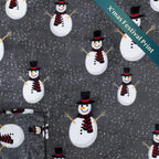 PAVILIA Christmas Snowman Throw Blanket, Grey Winter Fleece, 50x60