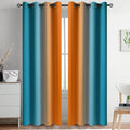 Yakamok Ombre Orange and Blue Curtains by Yakamok