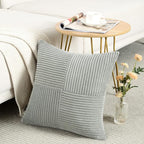 Fancy Homi 2 Packs Grey Big Decorative Throw Pillow Covers 24x24 Inch - Image 2