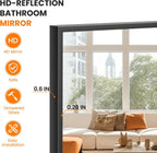TRAHOME Full Length Floor Mirror 56"x15", Large Standing Body Mirror, Black
