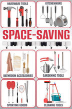 Mop and Broom Holder - Clear Cleaning Clutter and Reclaim Your Space