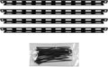 ECHOGEAR Rack Cable Management Tie Bar Kit - Includes 4X 1U Tie Bars, 24 Zip Ties, 8 Cage Nuts, & 8 Screws - Works with 19" Open Frame Racks & Enclosures