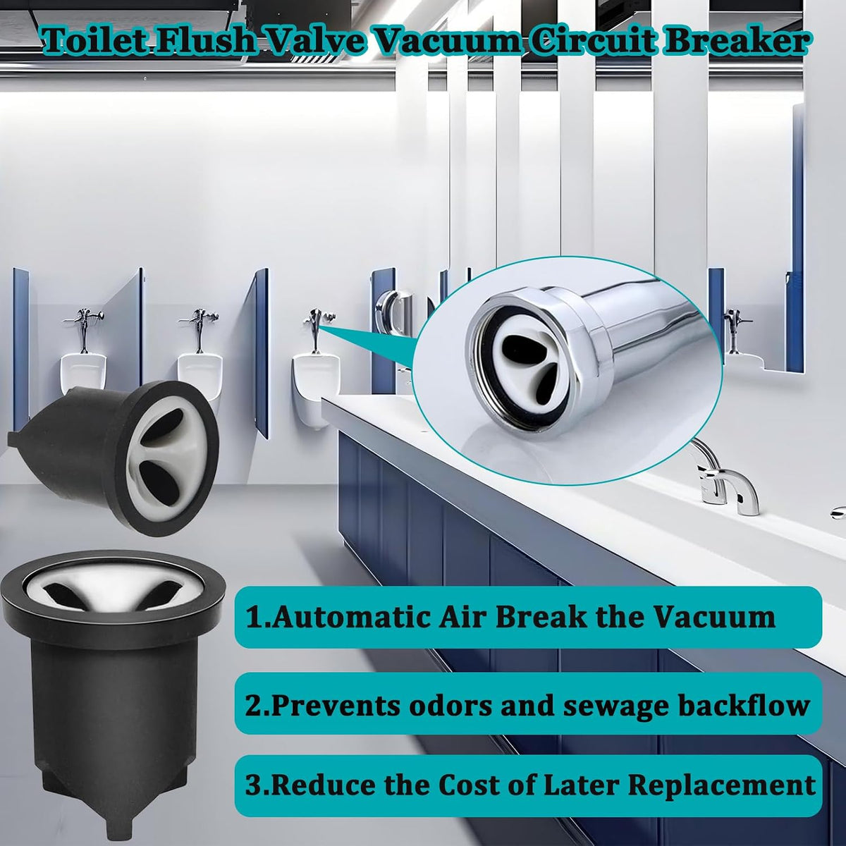 6-PCS V-551-A Vacuum Breaker Repair Kit, compatible with Sloan Regal flush valves, for replacing damaged or malfunctioning vacuum breakers in toilet tanks and urinal flush valves.