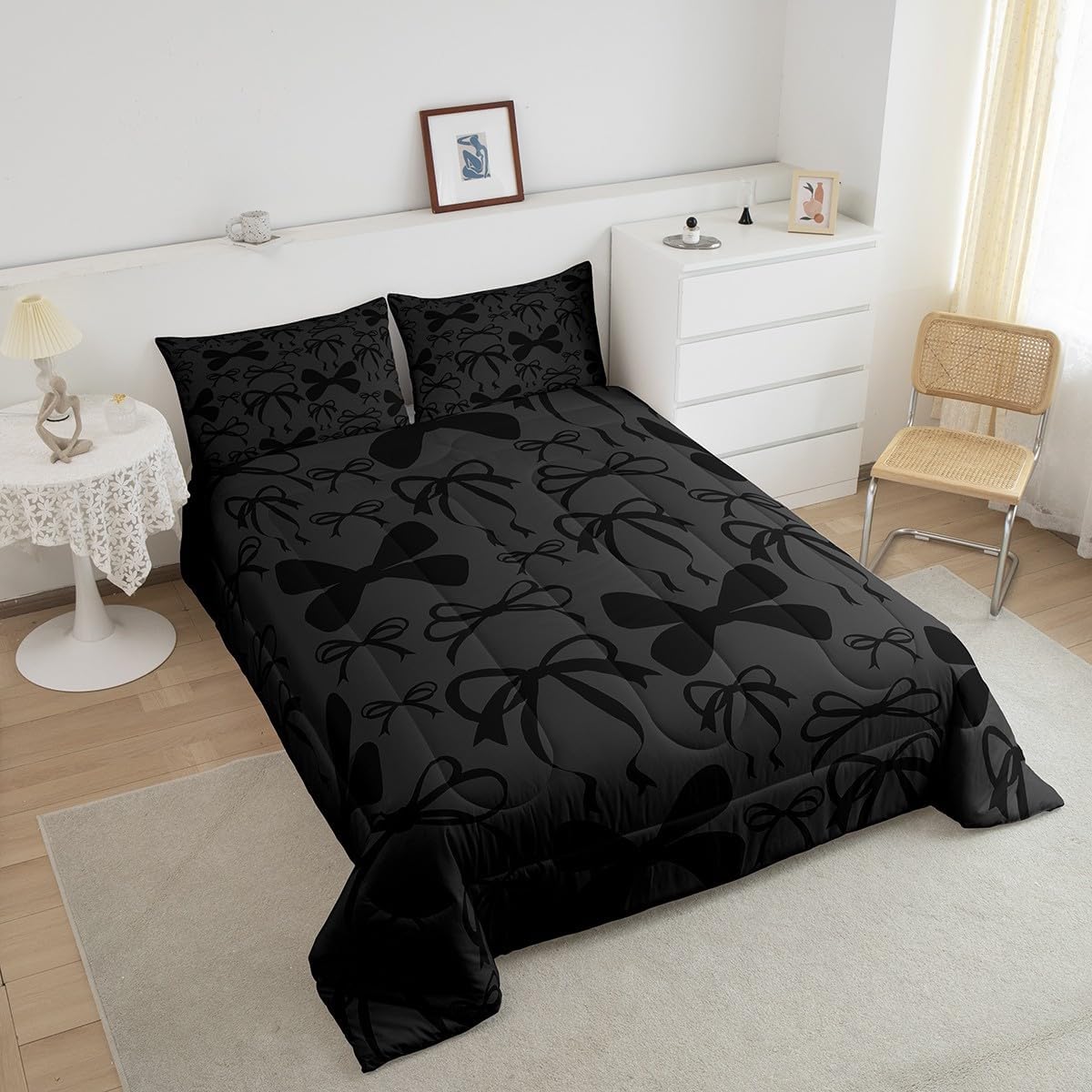Feelyou Cute Bowknot Bedding Set Boys Girls Twin Size