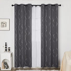 Deconovo Gray Curtains for Living Room, Protect Pravicy Thermal Insulated - Image 2