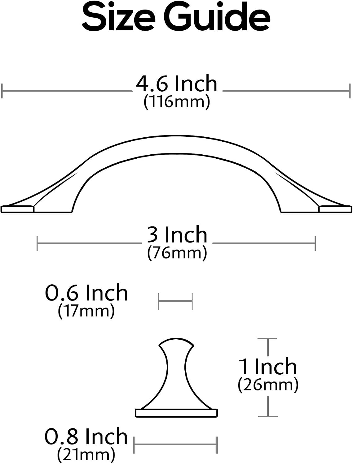 3" Brushed Satin Nickel Cabinet Pulls 10 Pack, AL3025SN