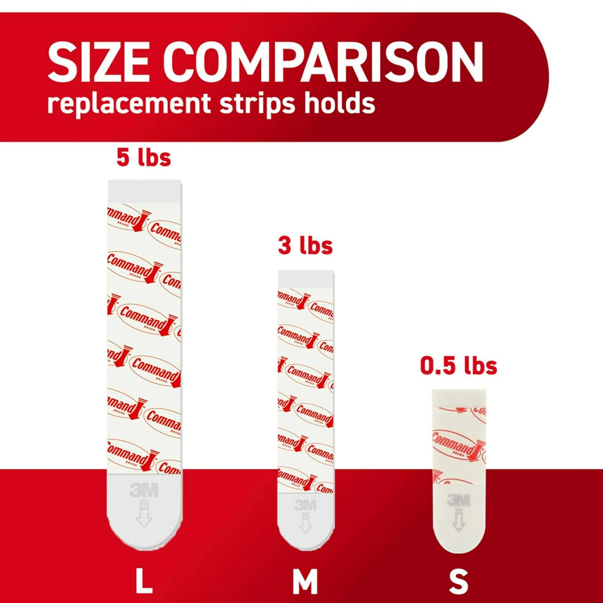 Command Indoor Medium Replacement Strips, 36 Strips