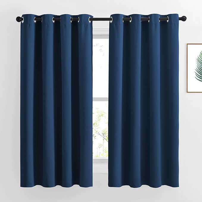 NICETOWN Moroccan Blue Blackout Nursery Curtains, Grommet Thermal Curtains & by NICETOWN