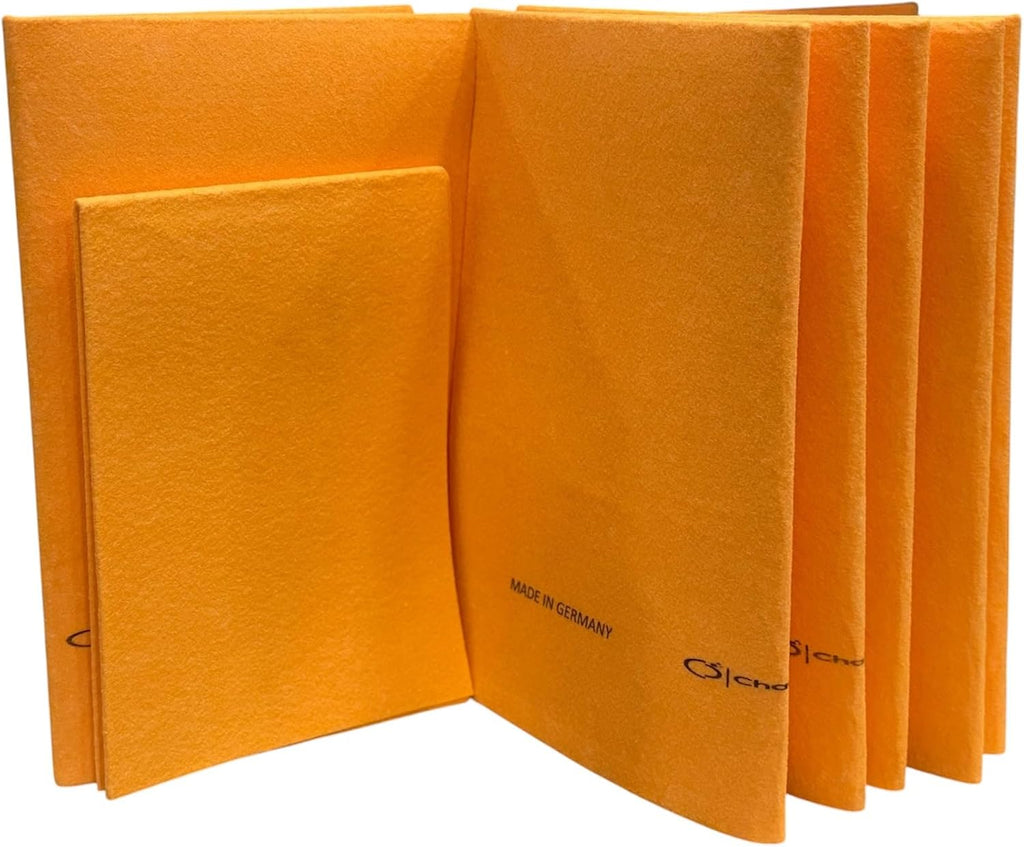 10 Pack Extra Large Original German Shammy Cloths Chamois Towels Absorbent 190g Super Shammy for Pets, Parenting Tool Cleaning for Home and Commercial Use Wholesale Bulk (Orange)
