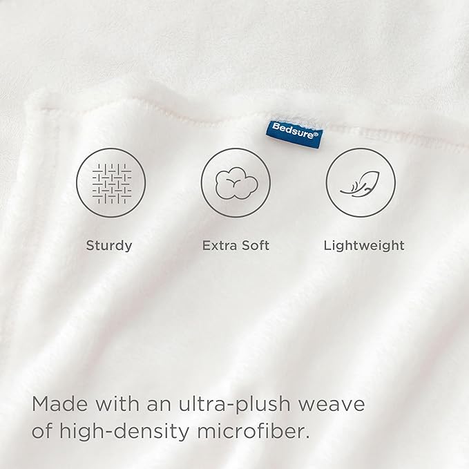 Bedsure GentleSoft Fleece Blanket California King White - Image 5