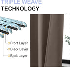 Simplebrand Ava Brown Blackout Curtains - Image 4