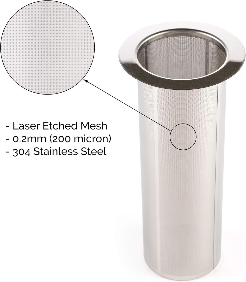 REPLACMENT FILTER ONLY - Cold Brew Filter for 1 Gallon Mason Jars, Stainless-Steel Ultra Fine Mesh, Reusable Replacement Brewing Accessory, Supports Fresh Tea | Original Grind Co.