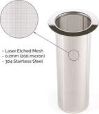REPLACMENT FILTER ONLY - Cold Brew Filter for 1 Gallon Mason Jars, Stainless-Steel Ultra Fine Mesh, Reusable Replacement Brewing Accessory, Supports Fresh Tea | Original Grind Co.