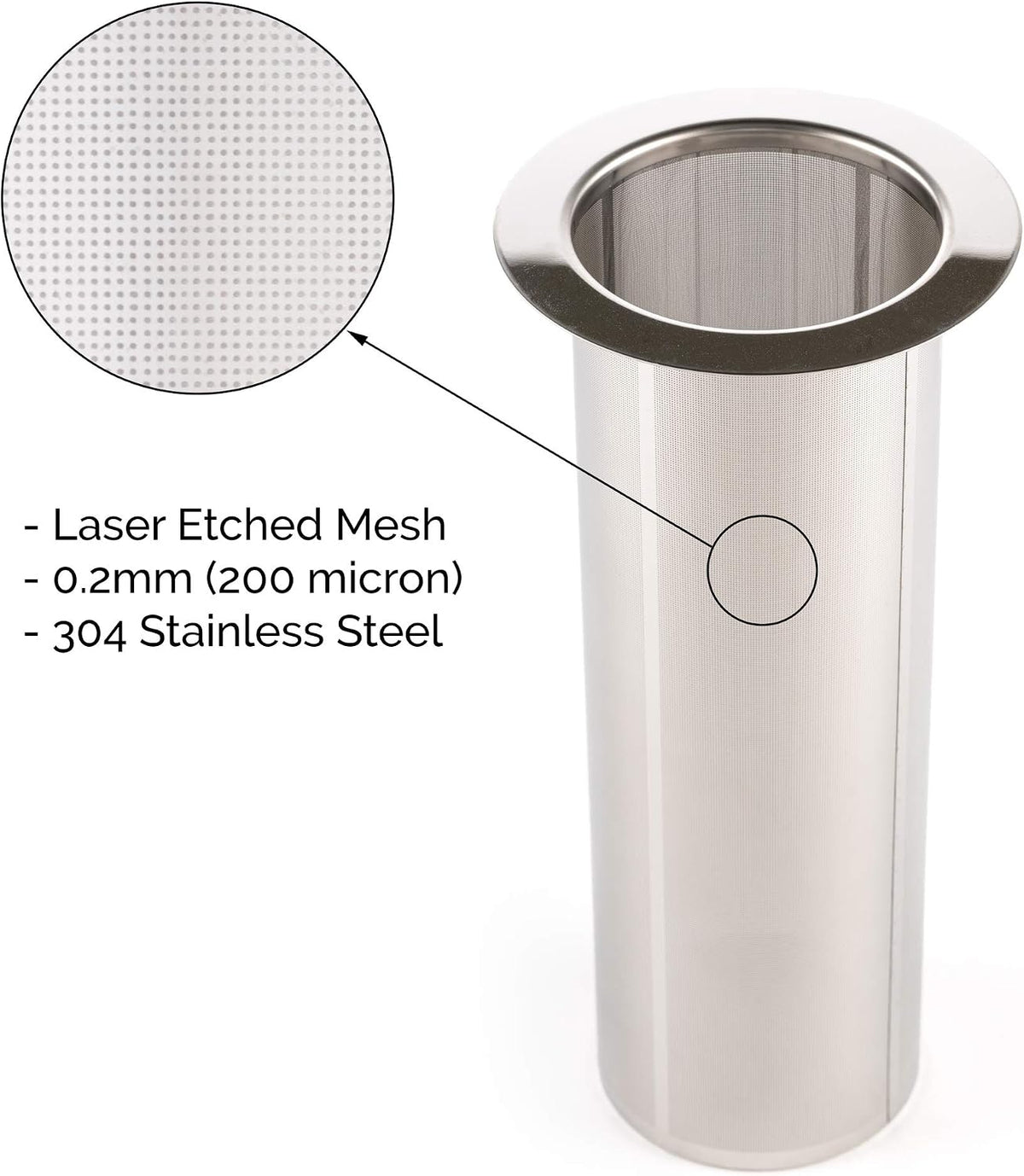 REPLACMENT FILTER ONLY - Cold Brew Filter for 1 Gallon Mason Jars, Stainless-Steel Ultra Fine Mesh, Reusable Replacement Brewing Accessory, Supports Fresh Tea | Original Grind Co.