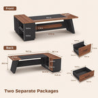 Jocoevol 78.7" L-Shaped Executive Desk, Extra Large Home Office Desk