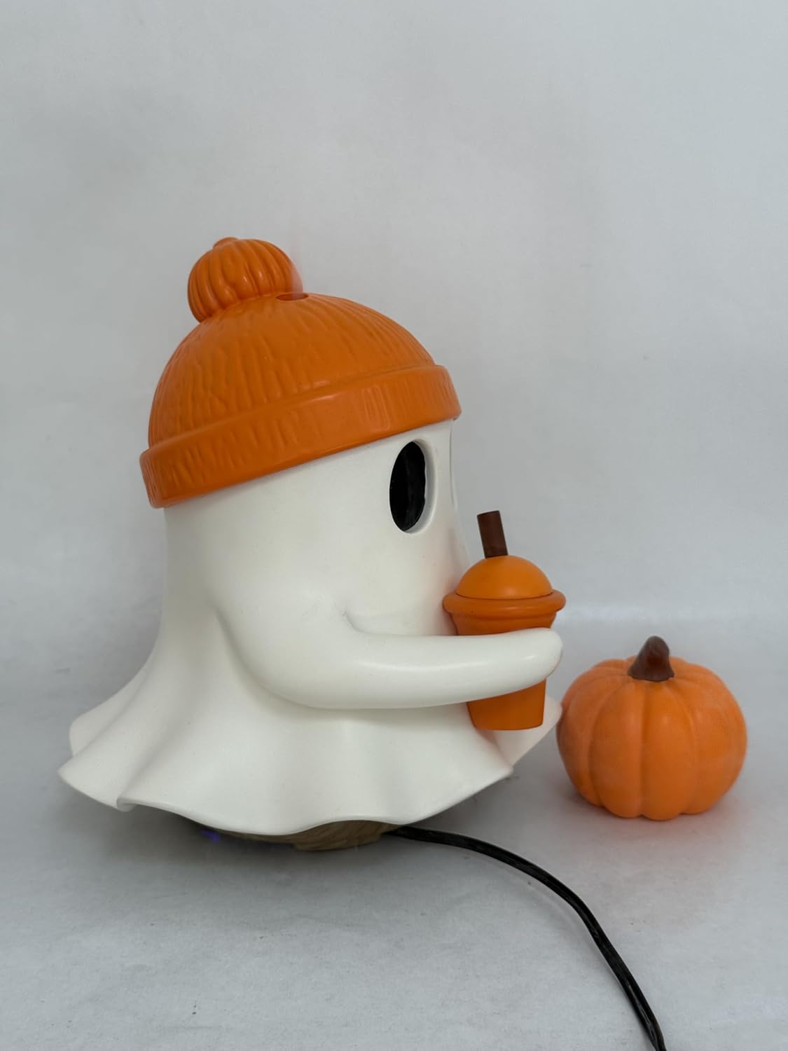 Statue Cute Ghost Halloween Humidifier, USB Powered Portable Mini Cool Mist Humidifier with Pumpkin Decor, Small Air Humidifier for Bedroom, Desk, Office, Halloween Party Decorations