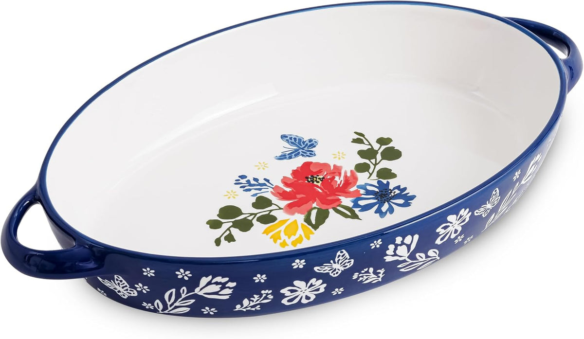 Wisenvoy Baking Dish Casserole Dish Ceramic Au Gratin Baking Dish Lasagna Pan Oval Casserole Dishes for Oven