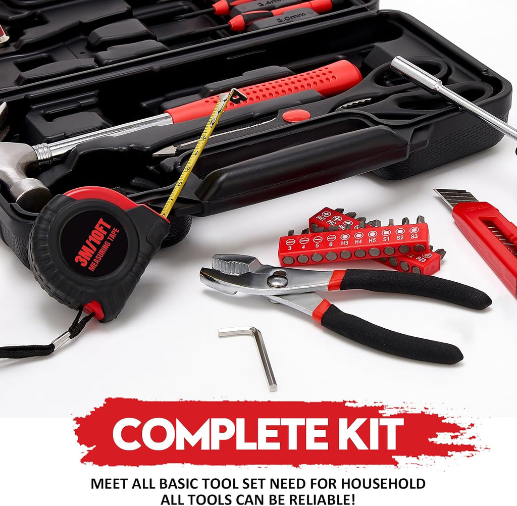 39-Piece Home Tool Set with Compact Case for Repairs and DIY