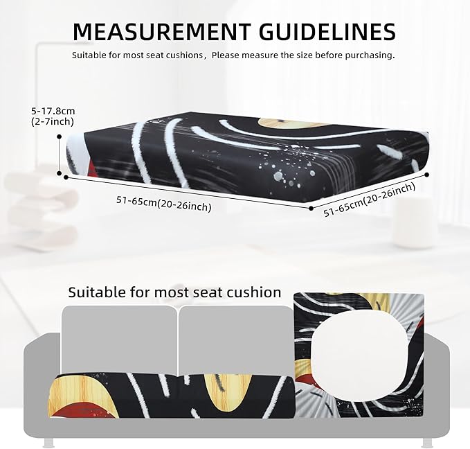 8Pcs Outdoor Cushion Covers, Patio Cushion Covers, Stretch Elastic Slipcovers - Image 2