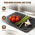 CAKETIME 2 Pack Silicone Dish Drying Mat for Kitchen Counter Shower Caddy Rack Placemats Trivets Coffee Bar Accessories Waterproof Under Sink Utensil Holder Essentials New Home Decor Must Haves 2026