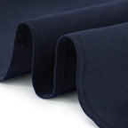 Lann's Linens - 4' Premium Fitted Tablecloth for 48" x 24" Rectangular Table - Wedding/Banquet/Trade Show - Polyester Cloth Fabric Cover - Navy Blue