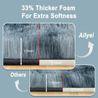 Soft Runner Rugs for Bedroom Hallways, 2x5 Tie-Dyed Blue Grey Fluffy Shag Throw - Image 2