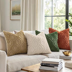 decorUhome Throw Pillow Covers 12x12 Inch Set of 2, Soft Plush Decorative Faux - Image 7