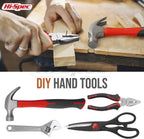 Hi-Spec Household Tool Kit - DIY Hand Tool Set with Toolbox for Home, Red