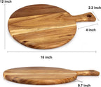 Acacia Wood Cutting Boards for Kitchen Round Chopping Charcuterie Boards
