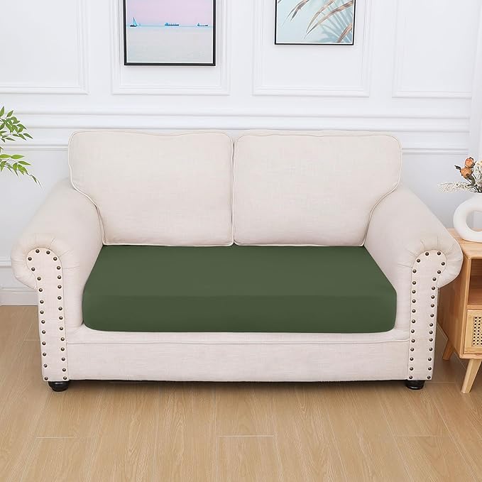hyha Milk Silk Couch Cushion Covers, Soft Magic Sofa Covers Washable - Image 7