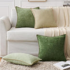 MIULEE Pack of 2 Couch Throw Pillow Covers 26x26 Inch Beige Farmhouse - Image 6
