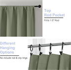Simplebrand Ava Sage Green Blackout Curtains - Image 4