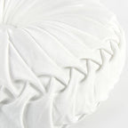 HIG Set of 2 Decorative Round Pleated Throw Pillows, Classy Accent Pumpkin - Image 7