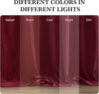 RYB HOME Burgundy Red Velvet Curtains - Image 6