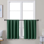 Simplebrand Ava Ever Green Short 24 Inches Blackout Curtain 2 Panels Set by Simplebrand