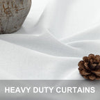 Pitalk White Room Darkening Curtains White Blackout Curtain 68 Inch Length 2 - Image 3