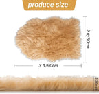 Faux Fur Rug - Faux Sheepskin Rug 2x3 Ft Irregular Shaped Carpet Fluffy Carpet - Image 2