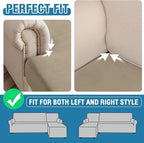 Couch Cover Stretch Velvet Sofa Cushion Cover 3-Piece - Image 6