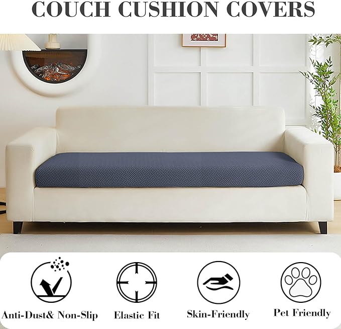 Couch Covers for 3 Cushion Sofa Pet Friendly Couch Cushion Covers Universal - Image 3