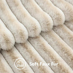 decorUhome Summer Cozy Faux Fur Throw Pillow Covers 16x16 Set of 2 Decorative - Image 3