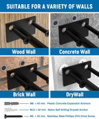 12-Pack 10 inch Floating Shelf Brackets, Hidden Shelf Bracket for Wood