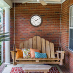 Outdoor Patio Clock - Waterproof Thermometer Combo, 14 Inch, Bronze