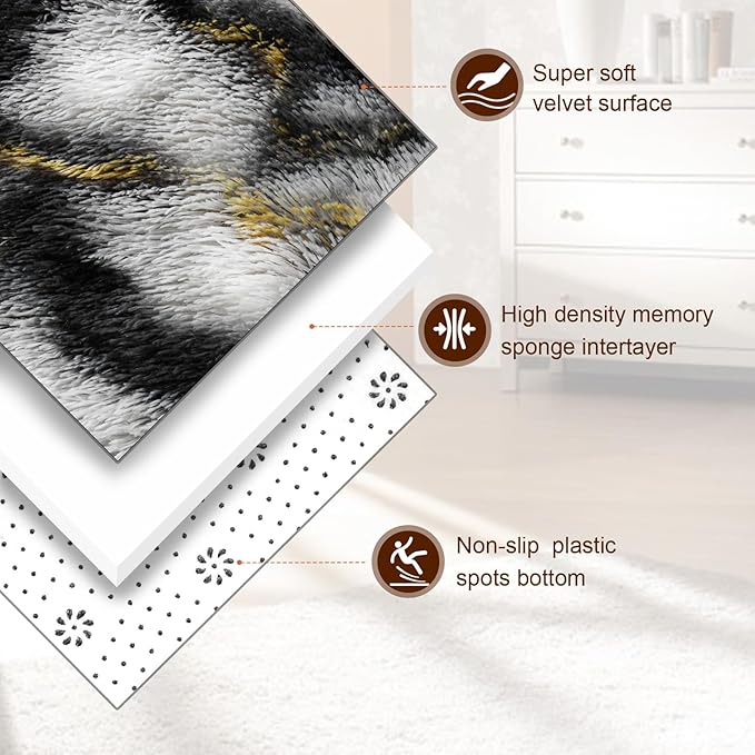 TWINNIS Super Soft Shaggy Rugs Fluffy Carpets, 6x9 Feet, Indoor Modern Plush - Image 2