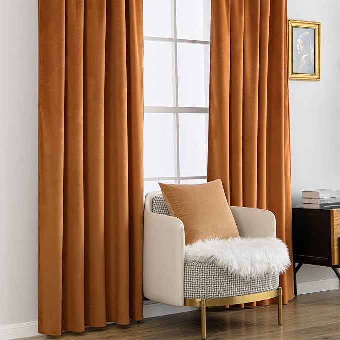 MIULEE Velvet Curtains 90 inches 2 Panels - Image 7