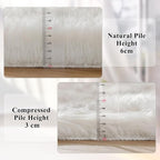 ORINOVA White Fluffy 5x7 Washable Area Rugs - Image 4