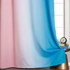 Estelar Textiler Pink and Blue Curtains 63 Inch Length 2 Panels, Ombre Total - Image 6