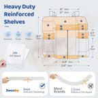 Sweeby Diaper Organizer for Changing Table and Crib - Nursery Diaper Stacker Hanging Caddy for Baby Essentials