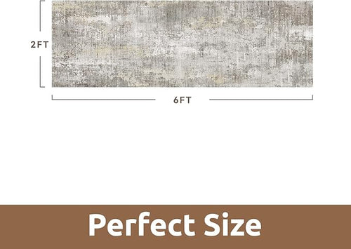 AMOAMI 2 x 6 Hallway Runner Rug Non Slip Super Soft Runner Rugs Machine - Image 2