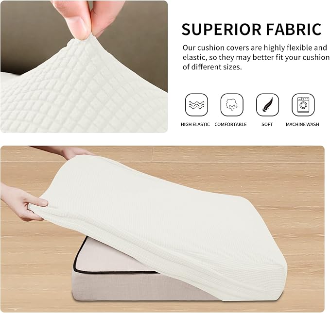 Easy-Going Stretch Individual Loveseat Couch Cushion Cover Sofa Cushion - Image 5